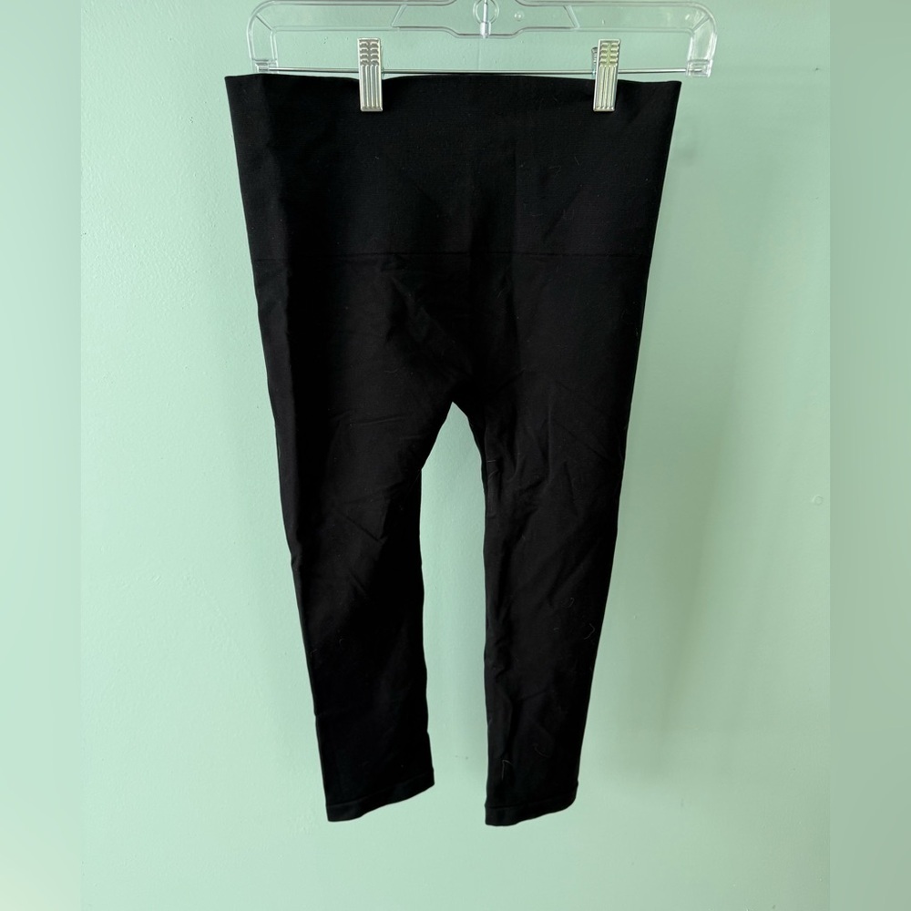 Soma Slimmingng High Wasted Cropped Legging Black Shapewear Size L Tummy Control - Picture 6 of 7